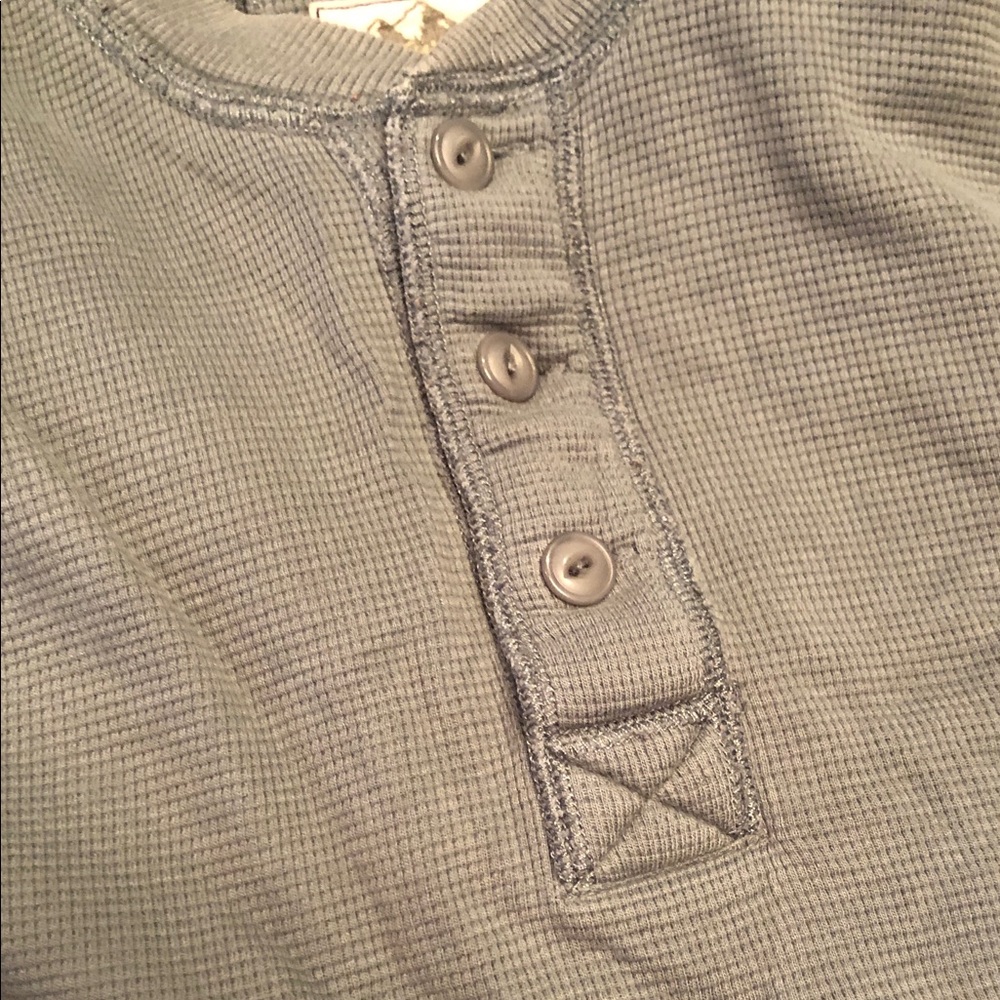 Men's Long-Sleeve Henley Sweater - Sage Green - Picture 3 of 11